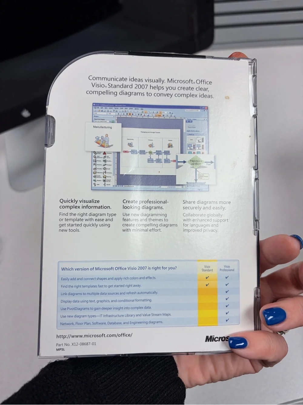 Microsoft Office Visio Standard 2007 – Original Disc & Product Key Included